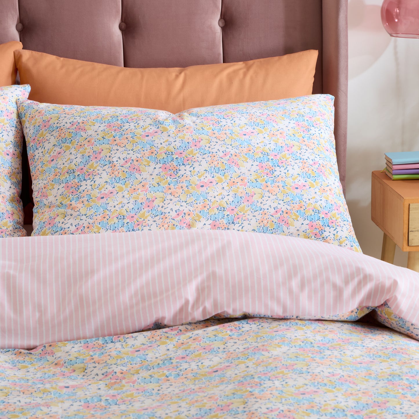 Darcy Floral Reversible Duvet Cover Set by Catherine Lansfield