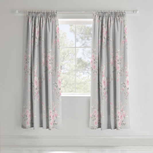 Canterbury Eyelet Curtains in Grey by Catherine Lansfield