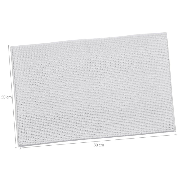 Bobble Textured Bath Mat White