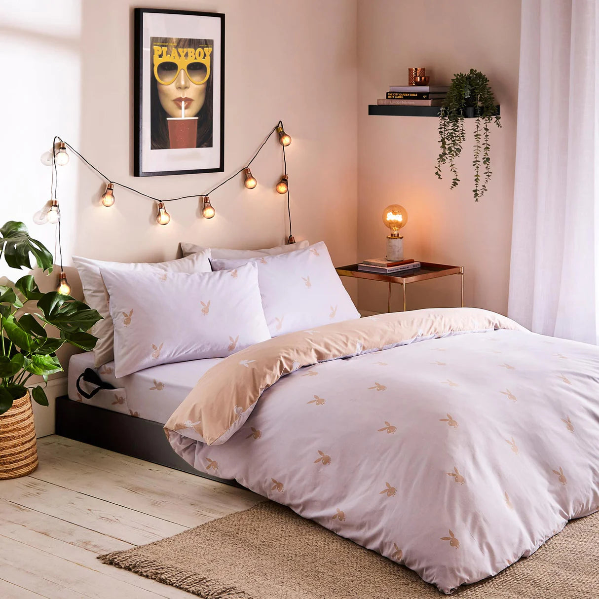 Iconic Bunny Nude Duvet Cover Set by Playboy