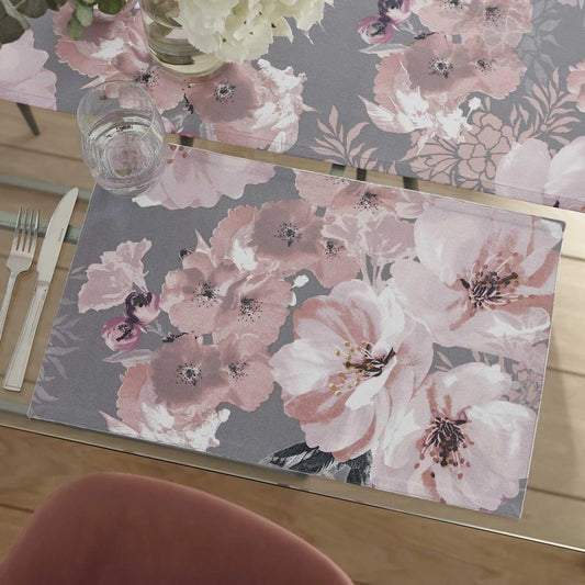 Dramatic Floral Wipe Clean Placemat Pair