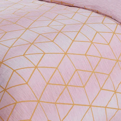 Calvin Geometric Ombre Blush Pink Duvet Cover Set