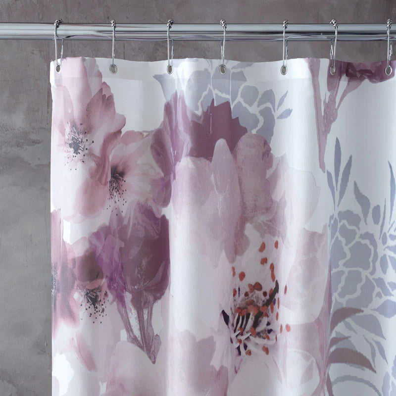 Dramatic Floral Blush Pink Shower Curtain