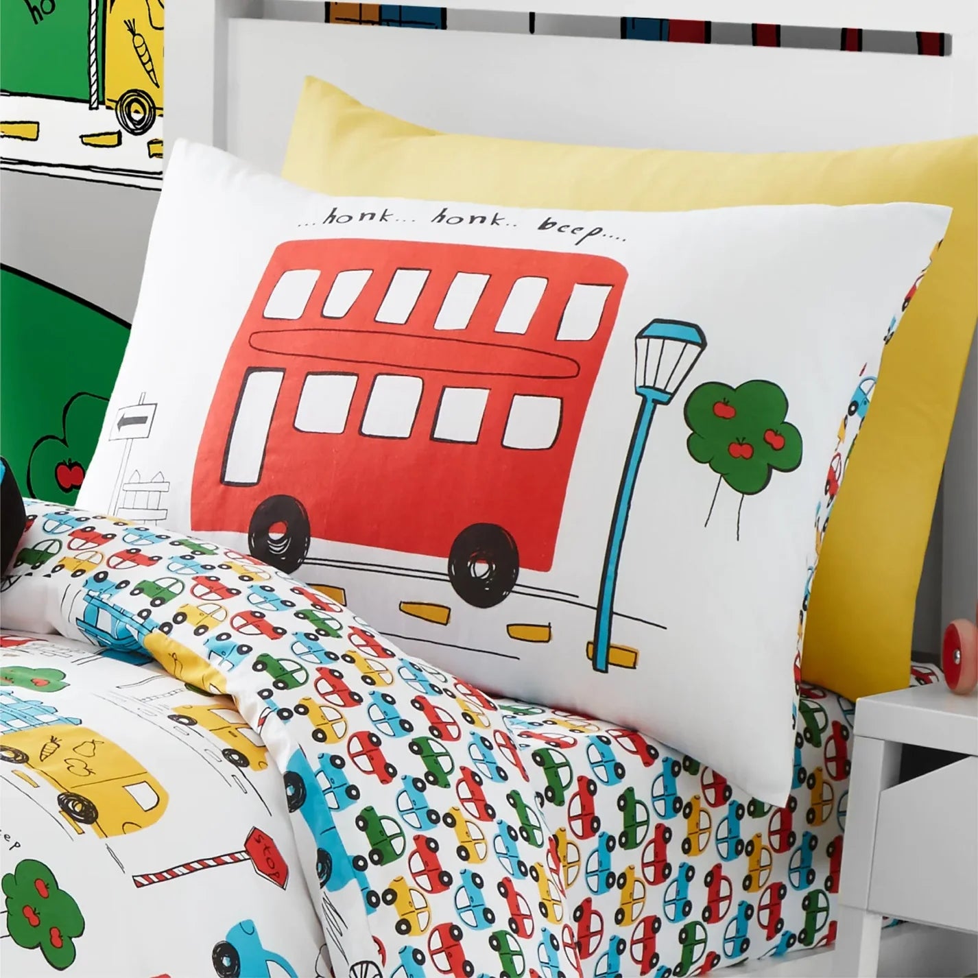 Transport Reversible Bright Duvet Cover Set by Catherine Lansfield Kids