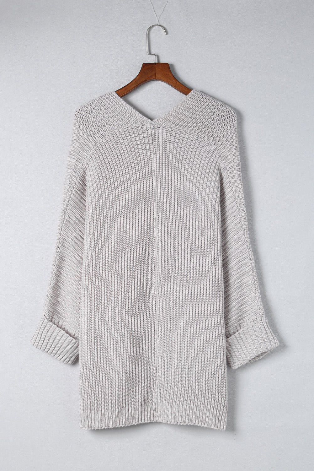 Batwing Sleeve Pocket Oversized Cable Knit Cardigan