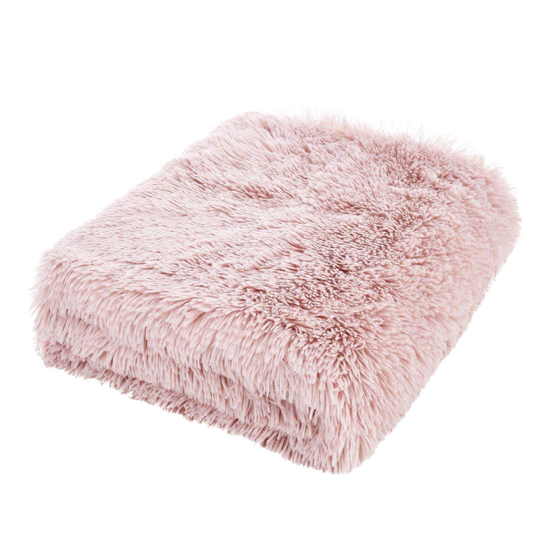 Cuddly Deep Pile Throw in Blush by Catherine Lansfield