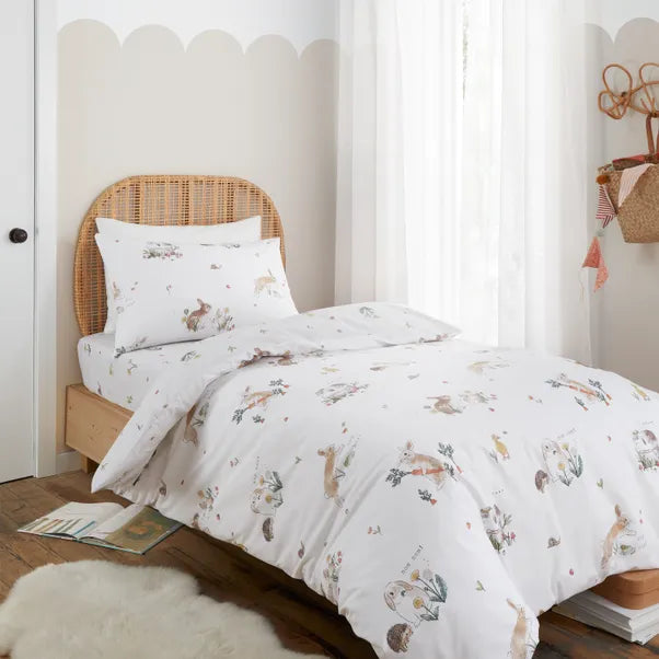 Bunny Rabbit Friends Duvet Cover Set by Little Bianca