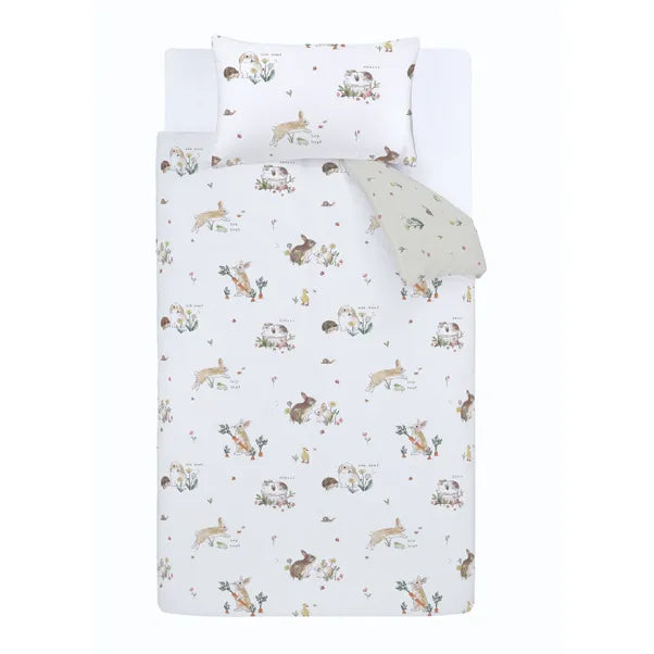 Bunny Rabbit Friends Duvet Cover Set by Little Bianca