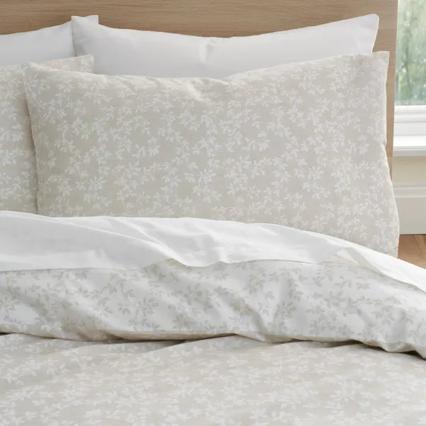 Shadow Leaves Natural Duvet Cover Set by Bianca