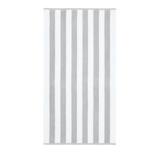 Grey Reversible Stripe 100% Cotton Towels by Bianca