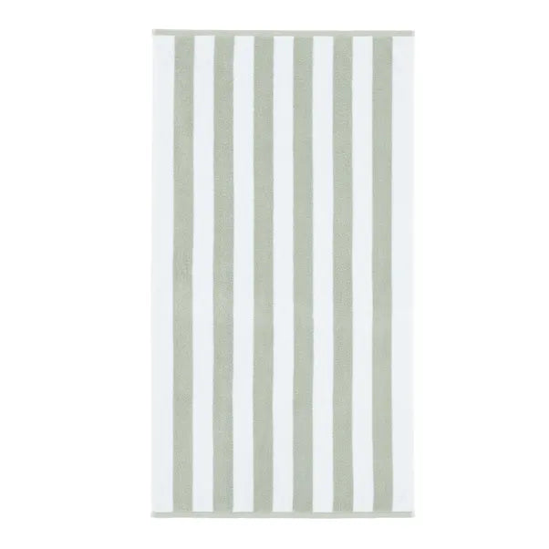 Sage Reversible Stripe 100% Cotton Towels by Bianca