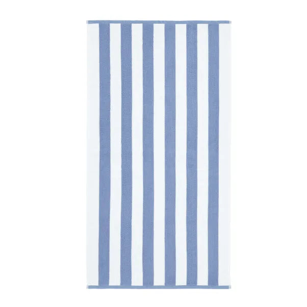 Blue Reversible Stripe 100% Cotton Towels by Bianca