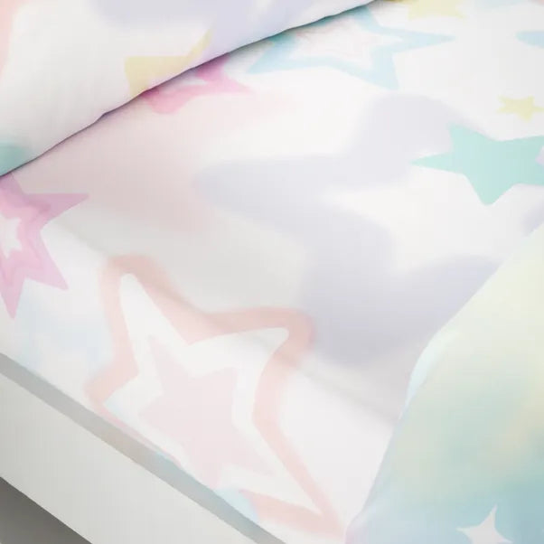 Ombre Stars Fitted Sheet in White by Catherine Lansfield