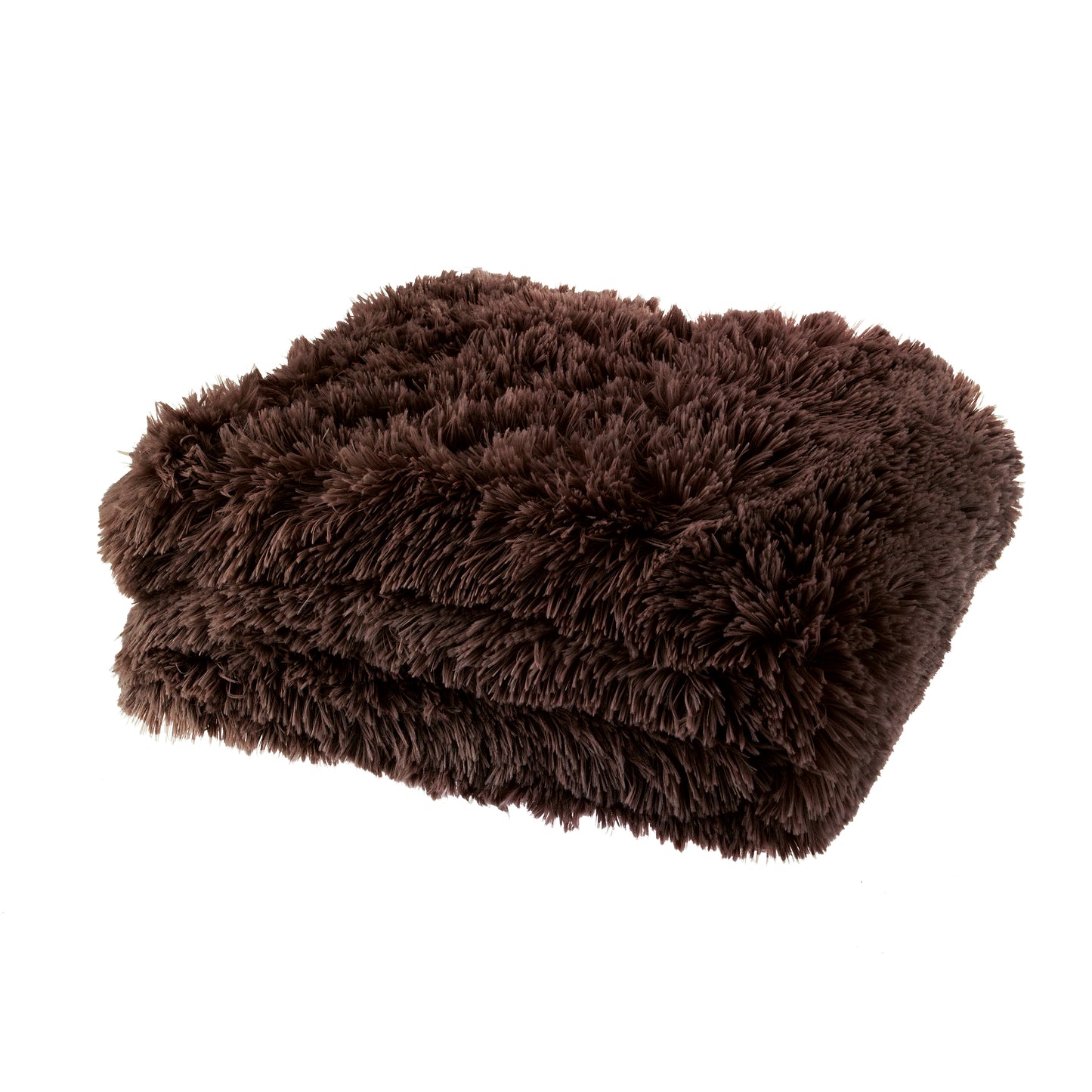 Cuddly Deep Pile Throw in Chocolate by Catherine Lansfield