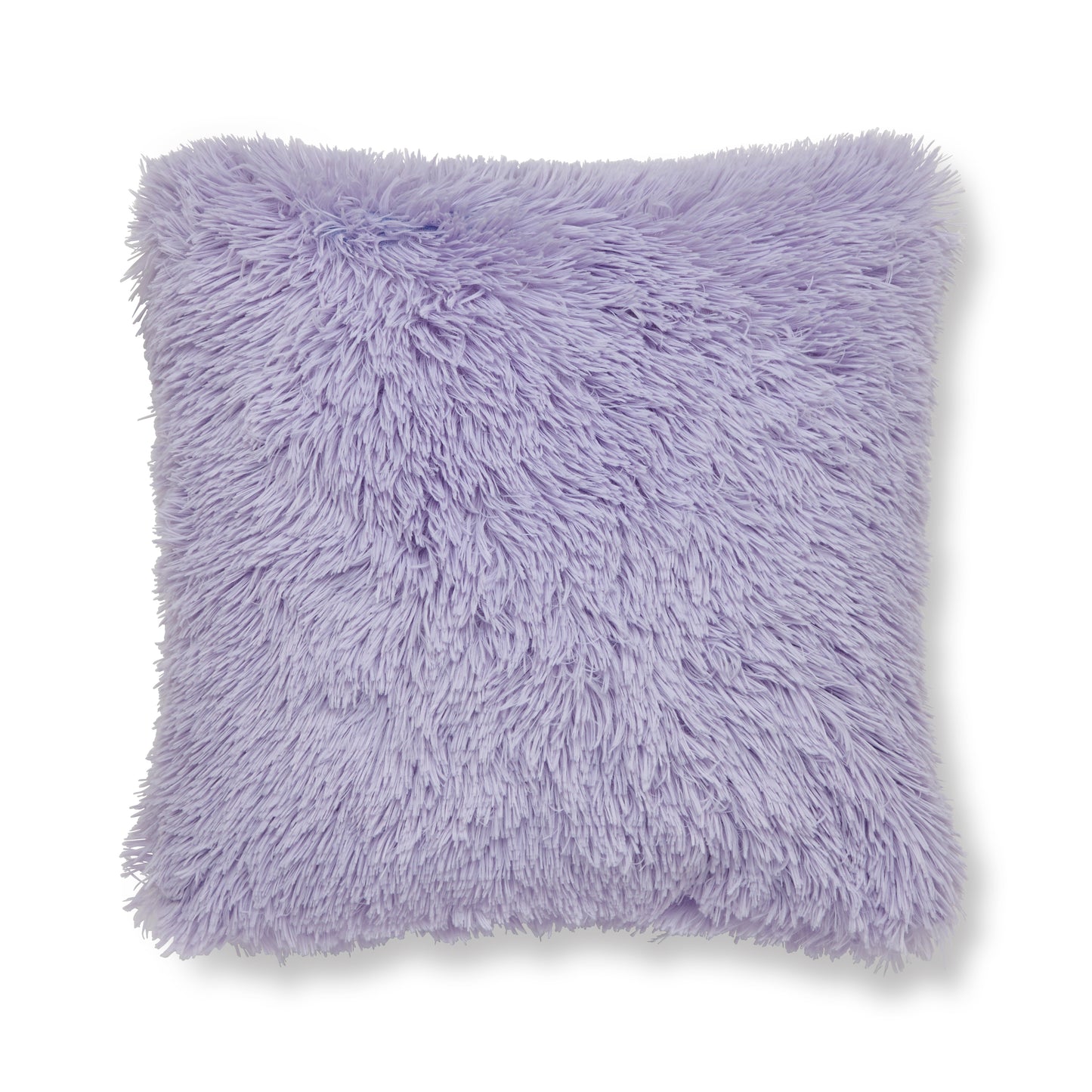 Cuddly Deep Pile Faux Fur Cushion in Heather by Catherine Lansfield