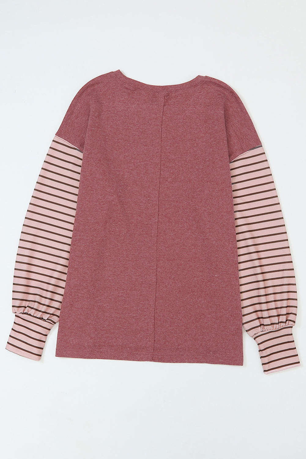 Colorblock Striped Bishop Sleeve Top