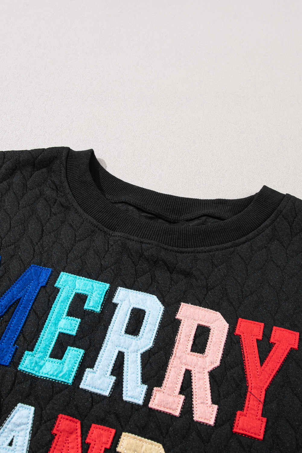 Merry and Bright Quilted Sweatshirt