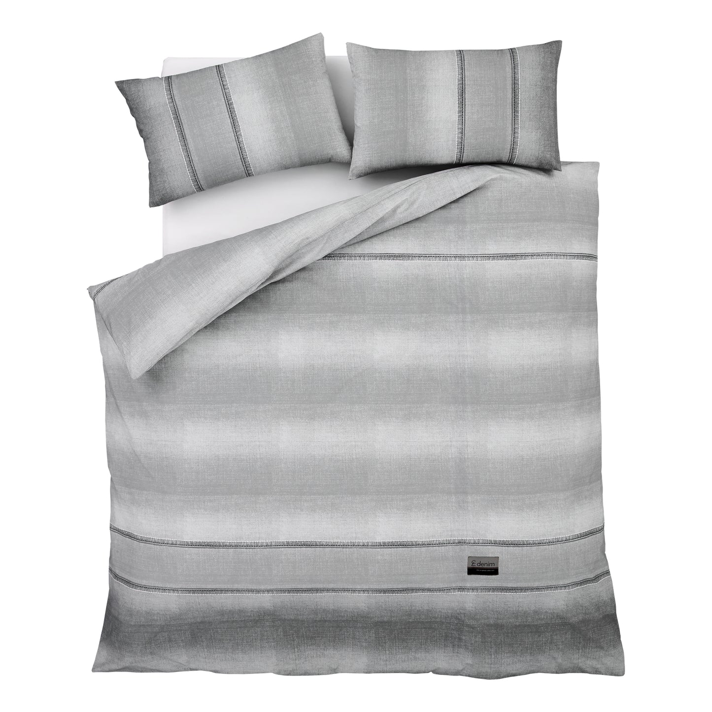 Denim Grey Duvet Cover Set by Catherine Lansfield