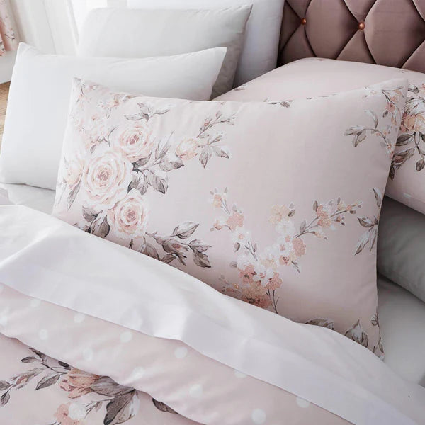 Canterbury Floral Reversible Blush Duvet Cover Set by Catherine Lansfield