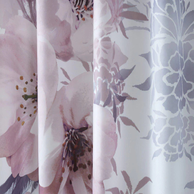 Dramatic Floral Blush Pink Shower Curtain