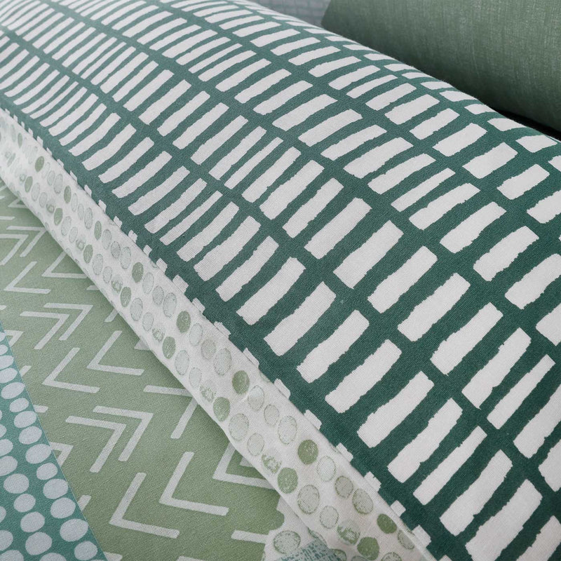 Larsson Geo Geometric Green Duvet Cover Set by Catherine Lansfield