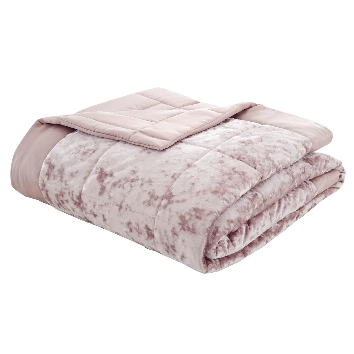 Crushed Velvet Bedspread Blush by Catherine Lansfield