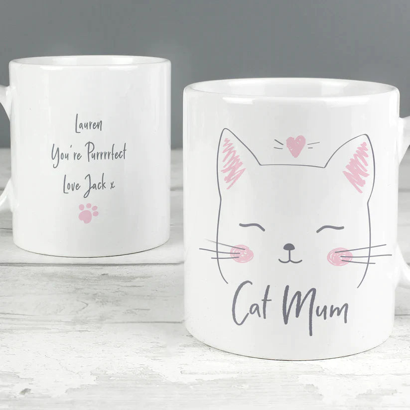 Personalised Cat Mum Mug