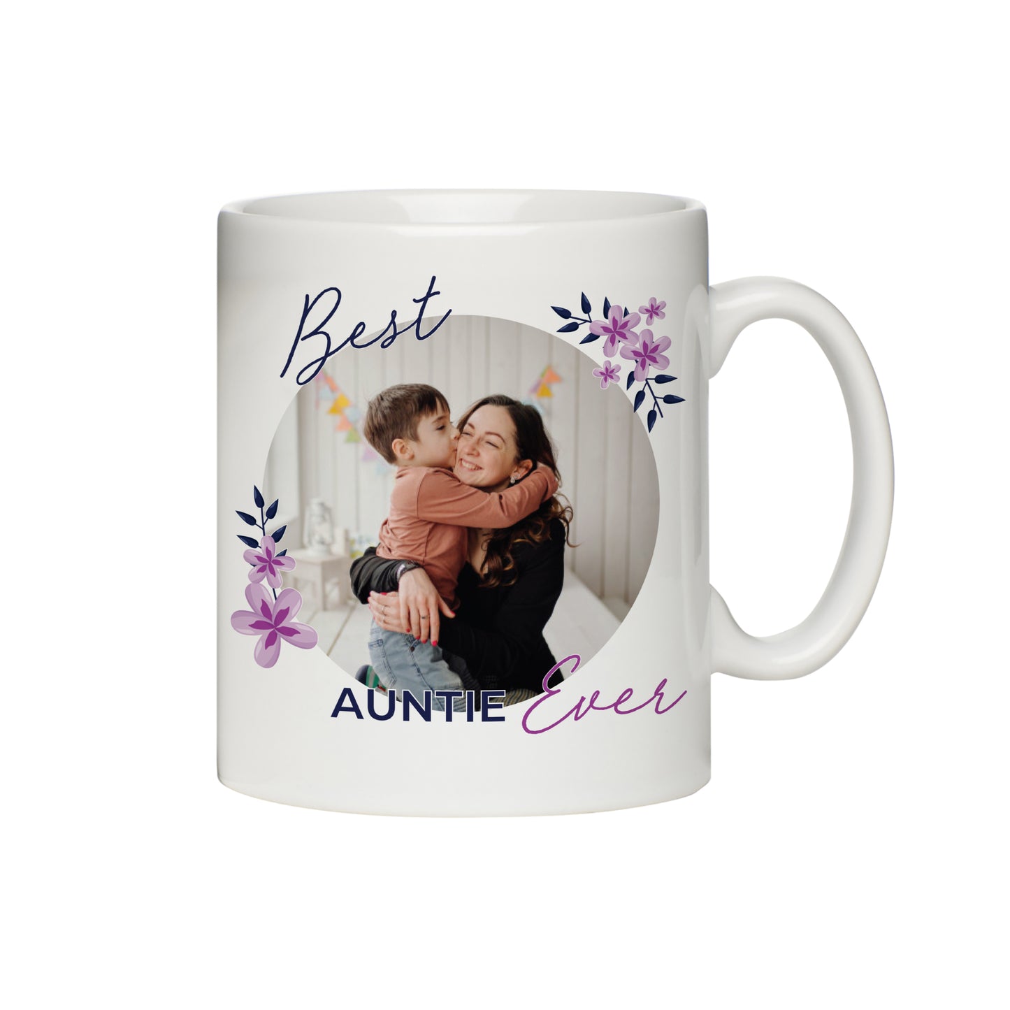 Personalised Floral Best Ever Photo Upload Mug