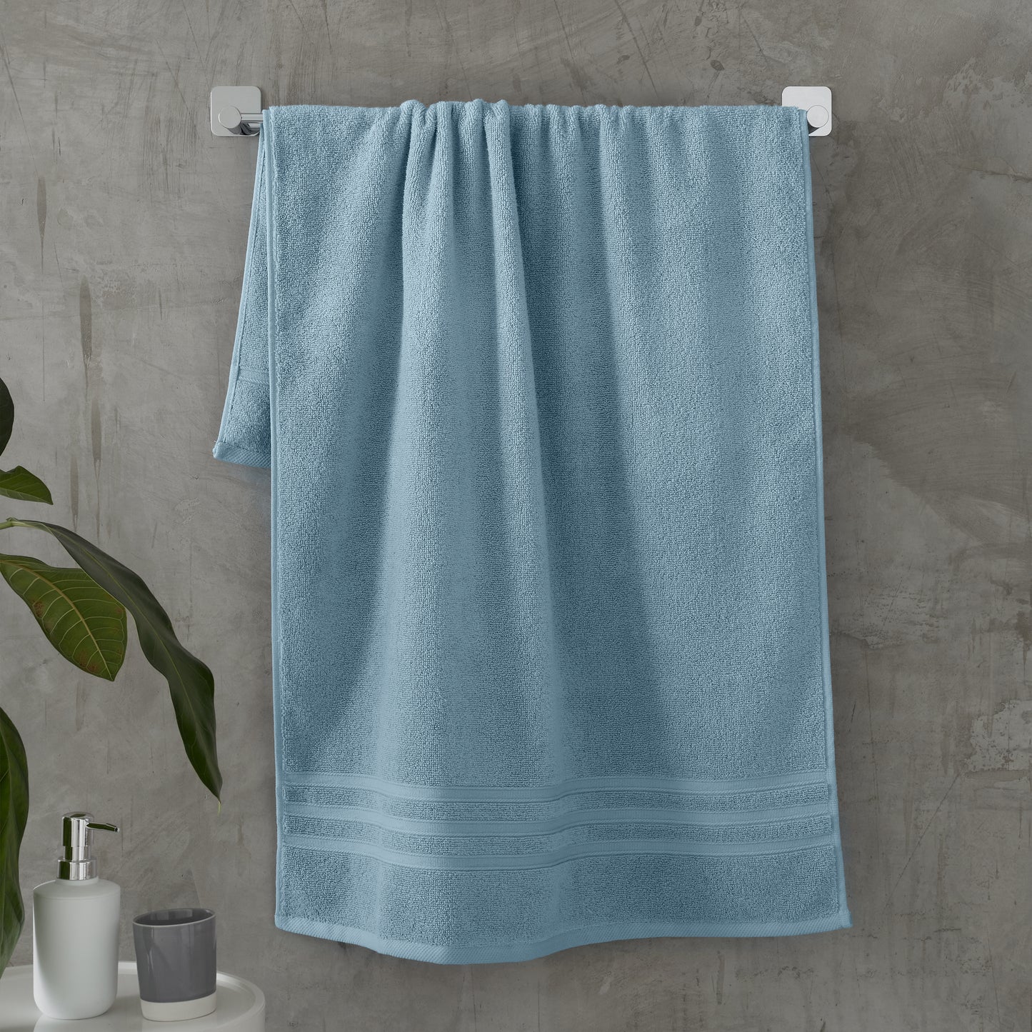 Zero Twist Bath Sheet Pair in Blue by Catherine Lansfield