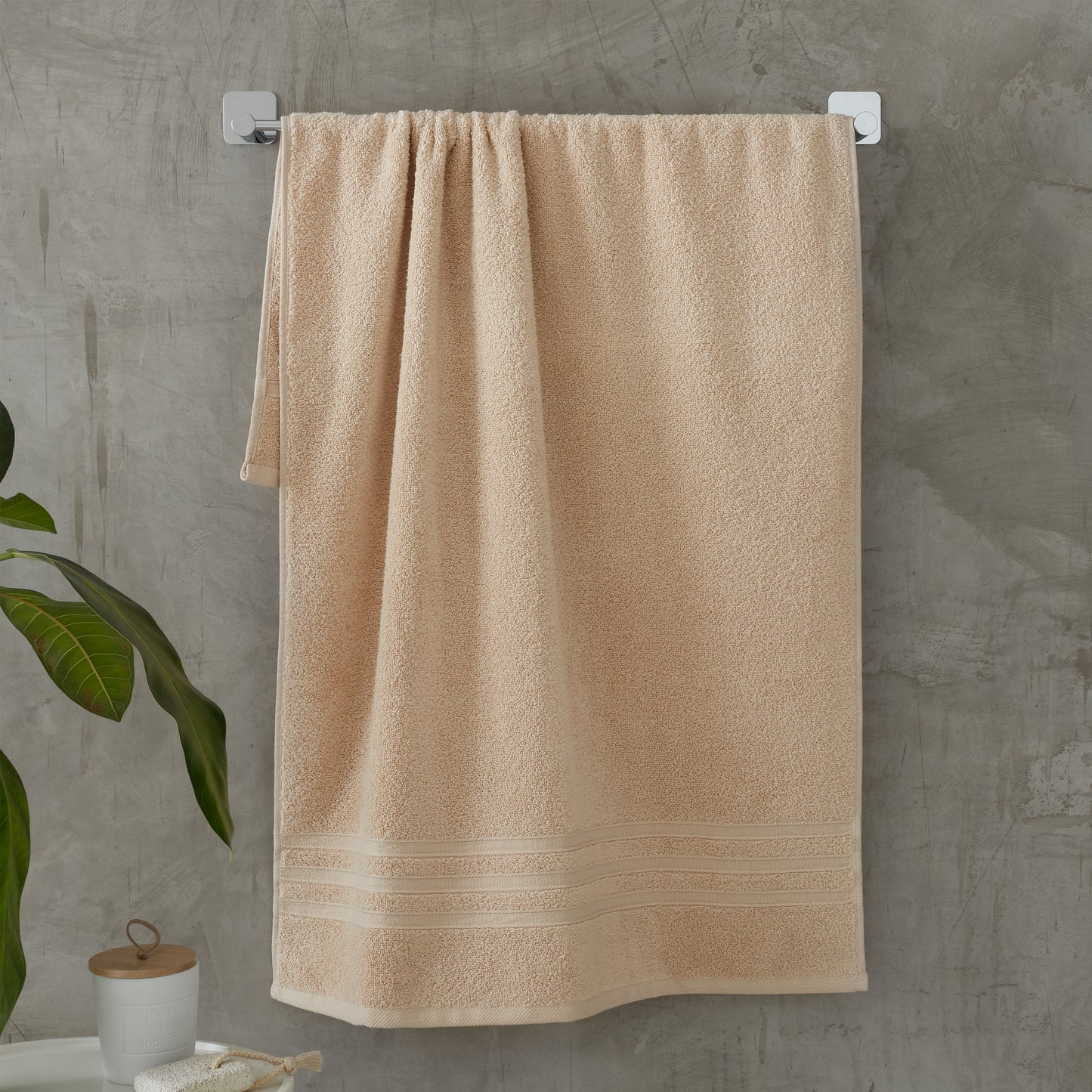 Zero Twist Bath Sheet Pair in Natural by Catherine Lansfield