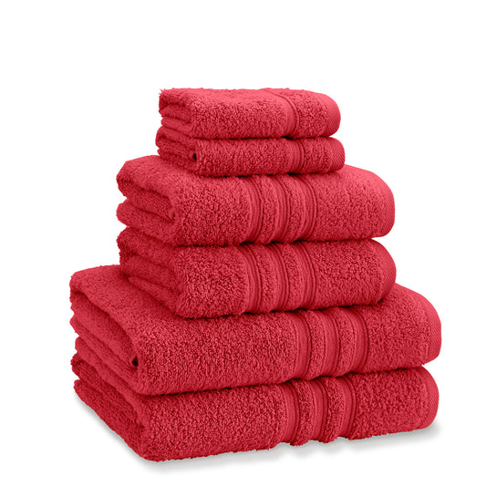 Zero Twist 6 Piece Towel Bale Set in Red by Catherine Lansfield