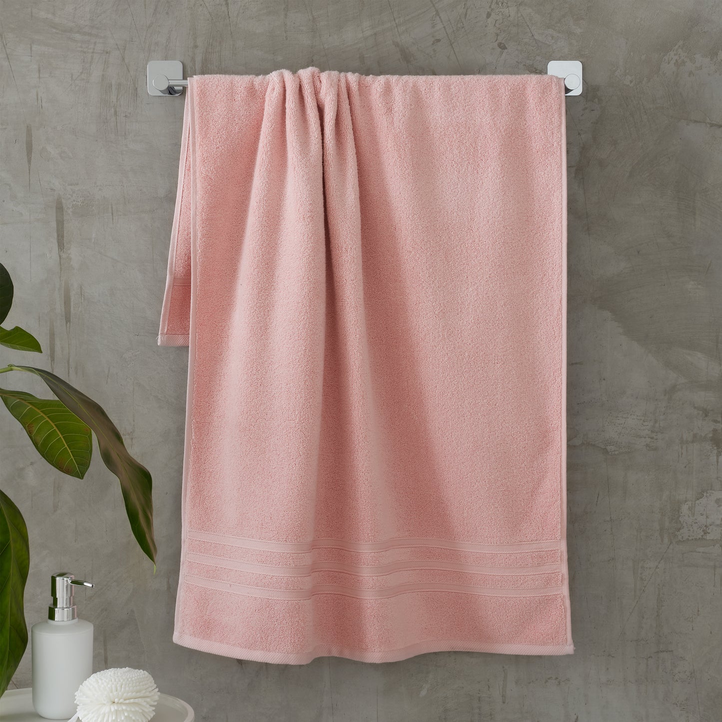 Zero Twist Bath Sheet Pair in Pink by Catherine Lansfield