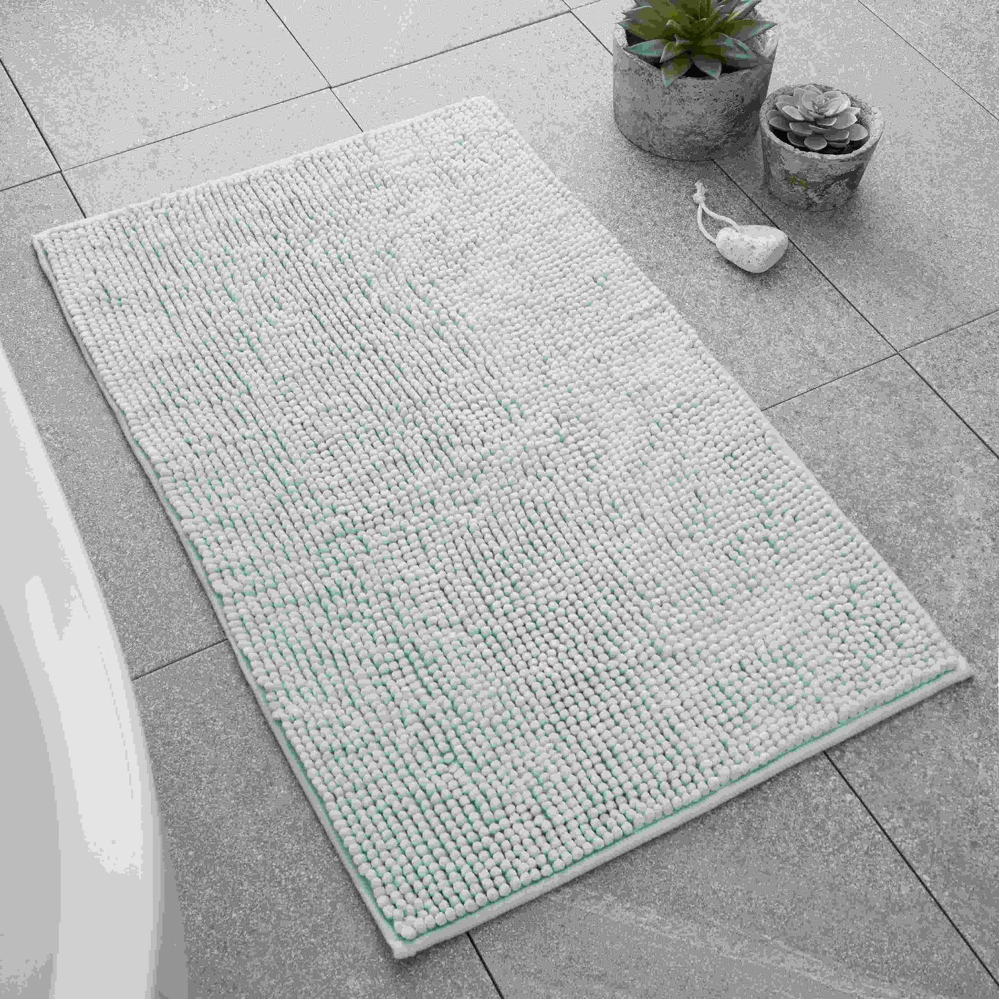 Catherine Lansfield Bobble Textured Bath Mat in Duck Egg