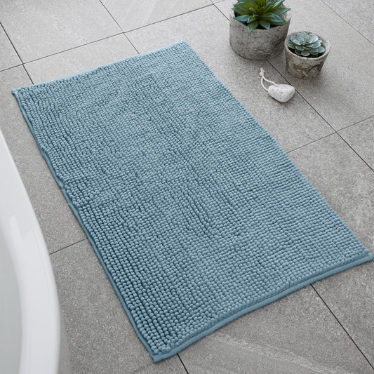 Bobble Textured Bath Mat in Blue