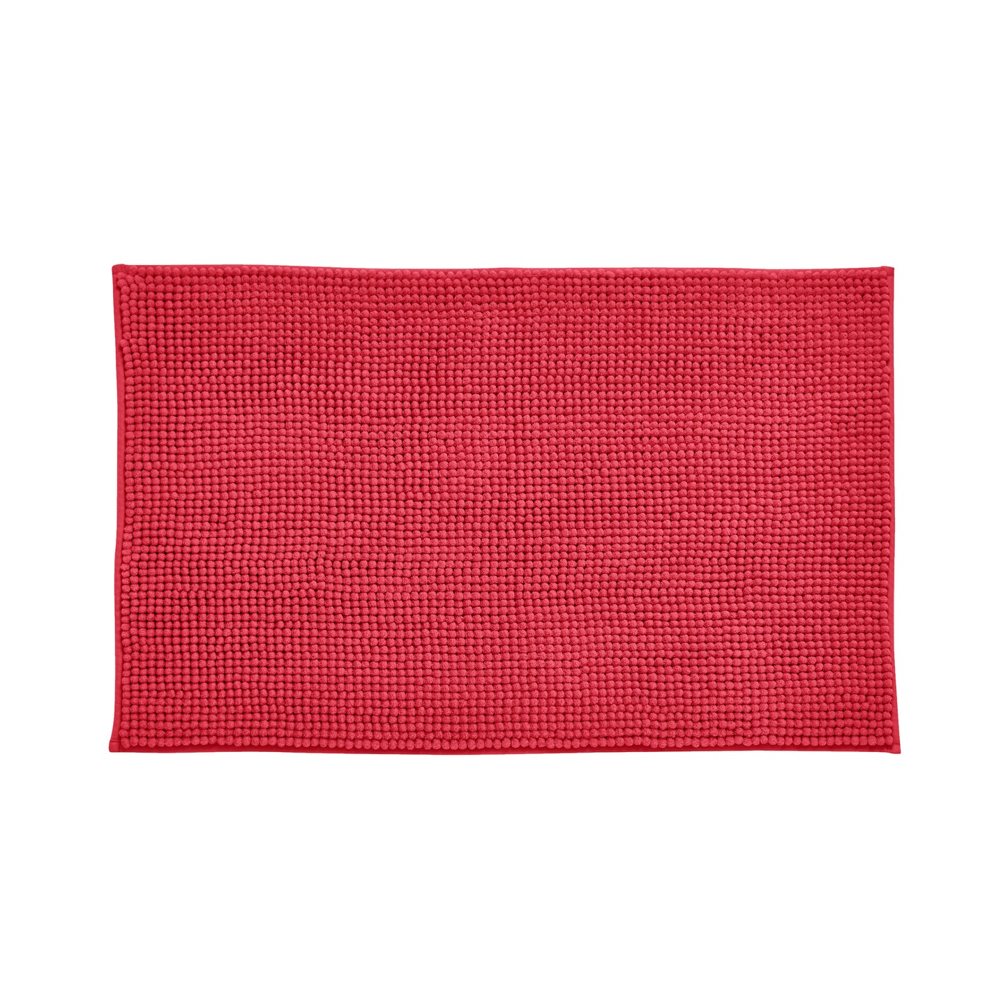 Bobble Textured Bath Mat in Red