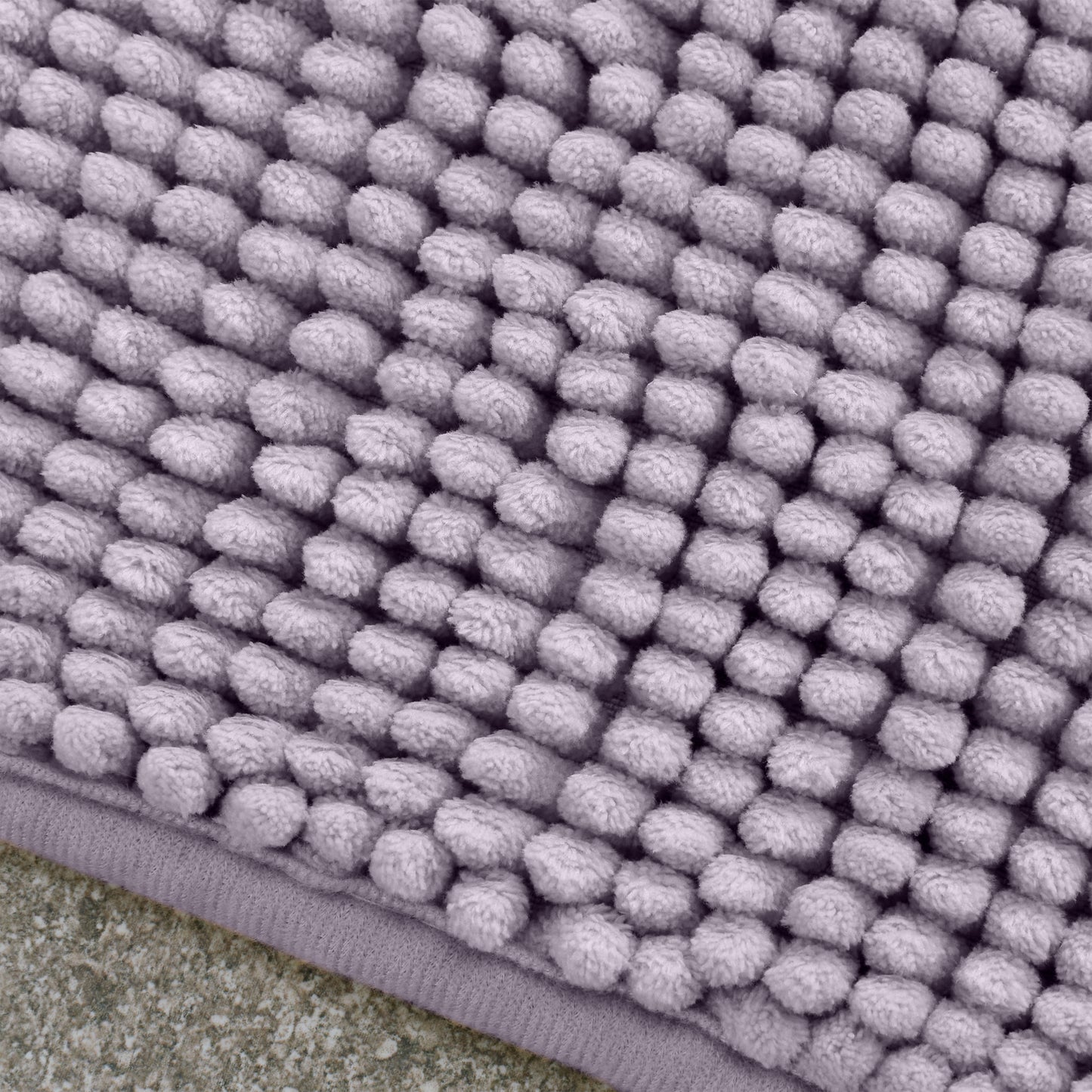 Bobble Textured Bath Mat Lilac