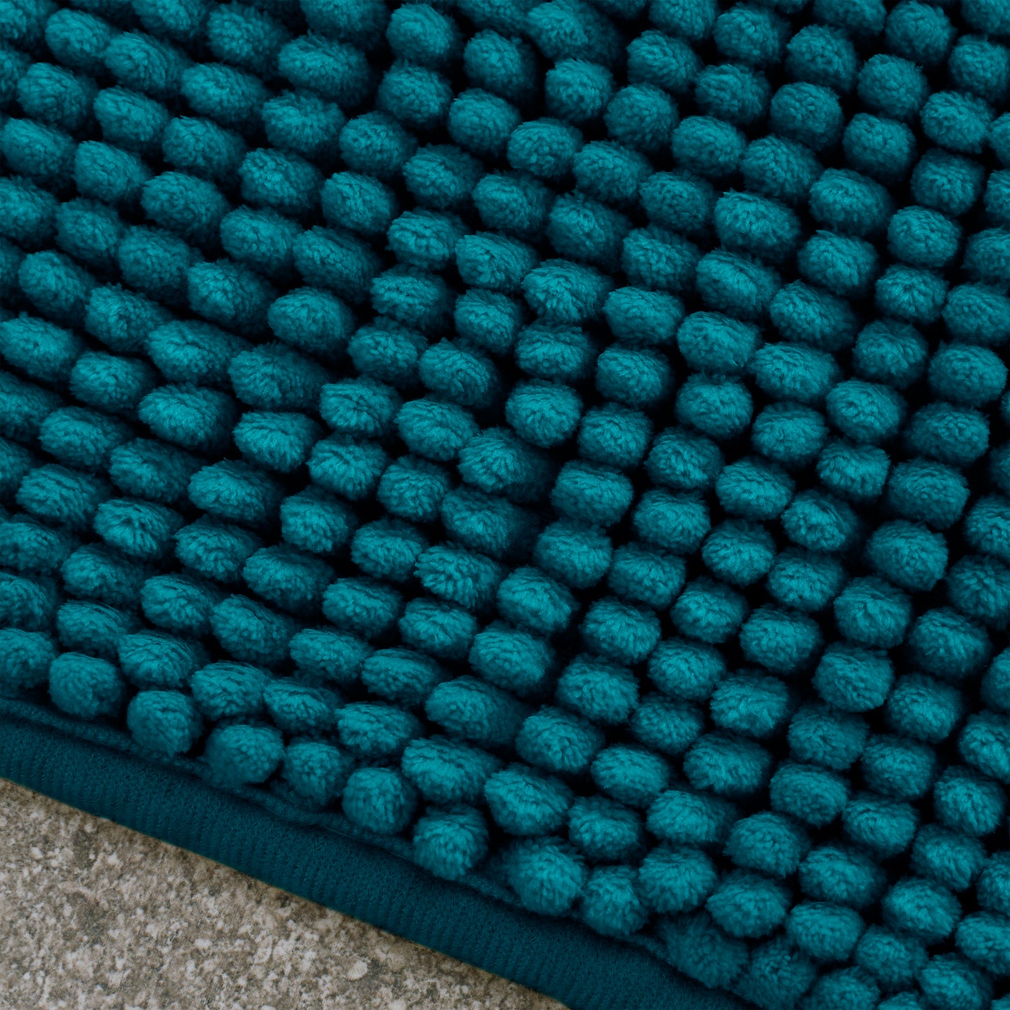 Bobble Textured Bath Mat Teal Green