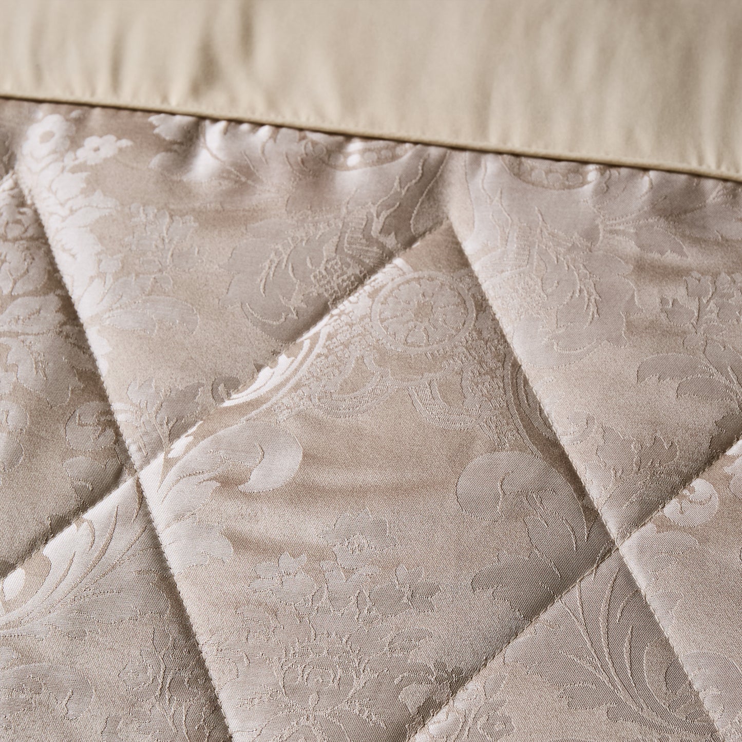 Damask Jacquard Bedspread in Champagne Gold by Catherine Lansfield