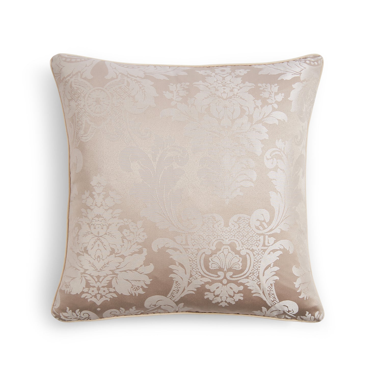 Damask Jacquard Cushion in Champagne Gold by Catherine Lansfield