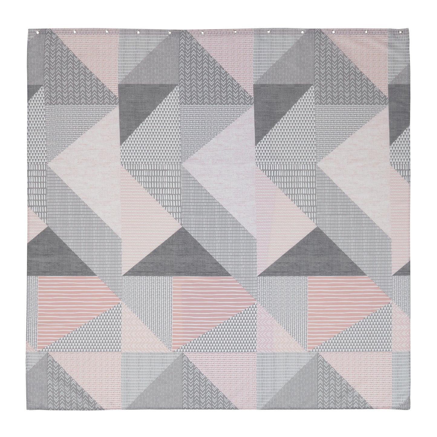 Catherine Lansfield Larsson Geo Shower Curtain in Blush Pink