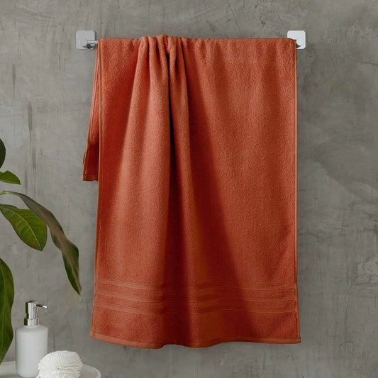 Zero Twist Bath Sheet Pair in Terracotta by Catherine Lansfield