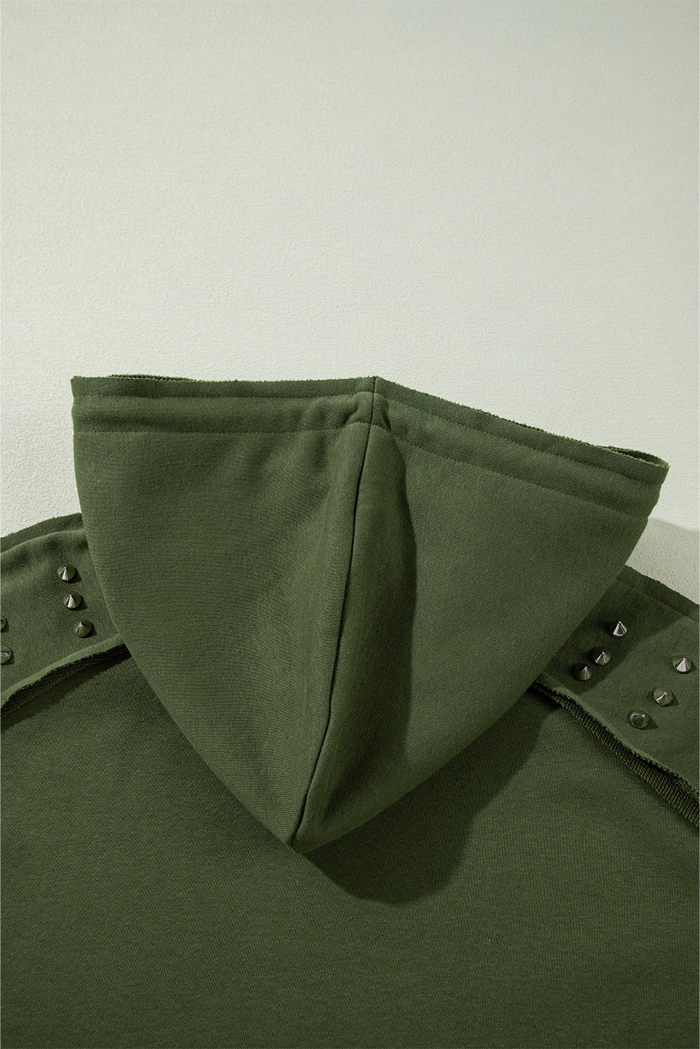 Stud Detail Kangaroo Pocket Hoodie