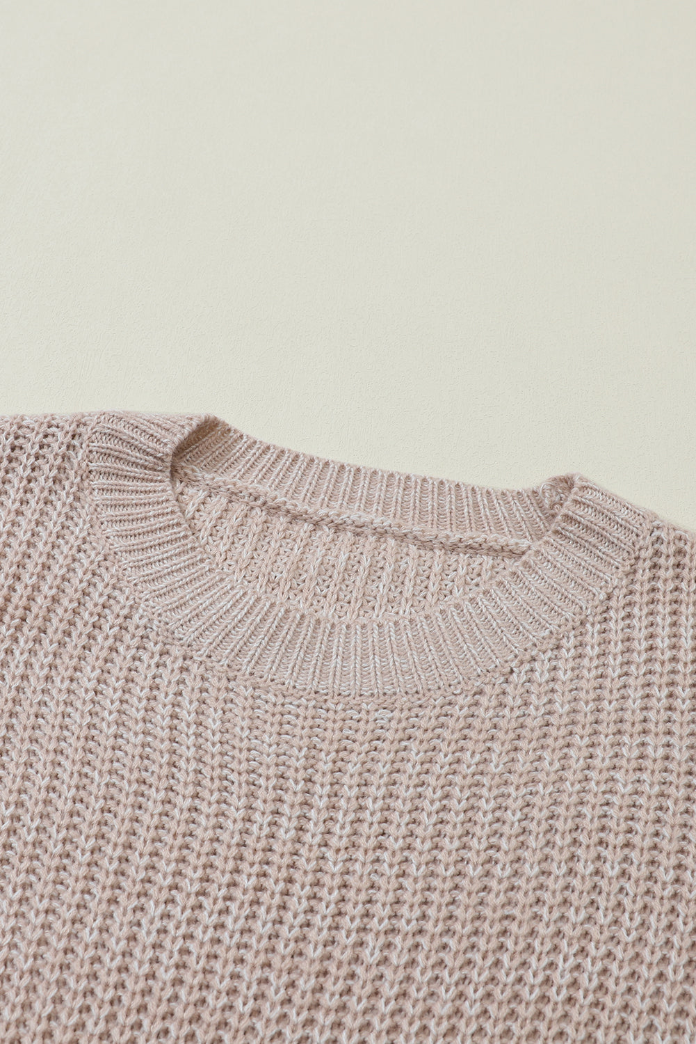 Chunky Knit Sleeve Drop Shoulder Sweater