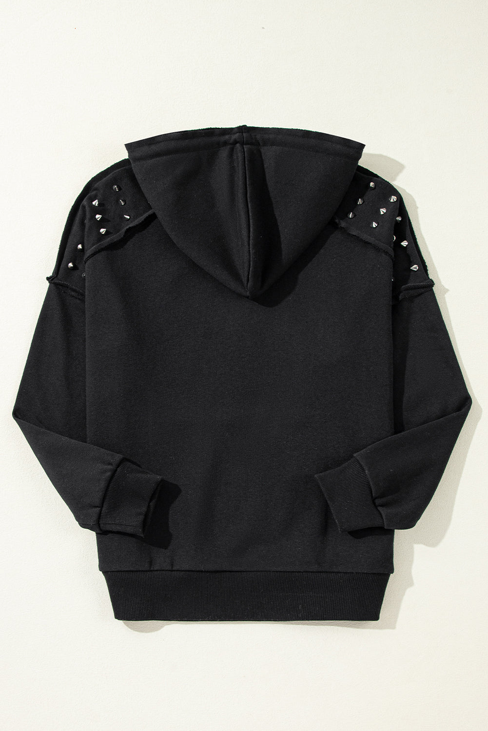 Stud Detail Kangaroo Pocket Hoodie