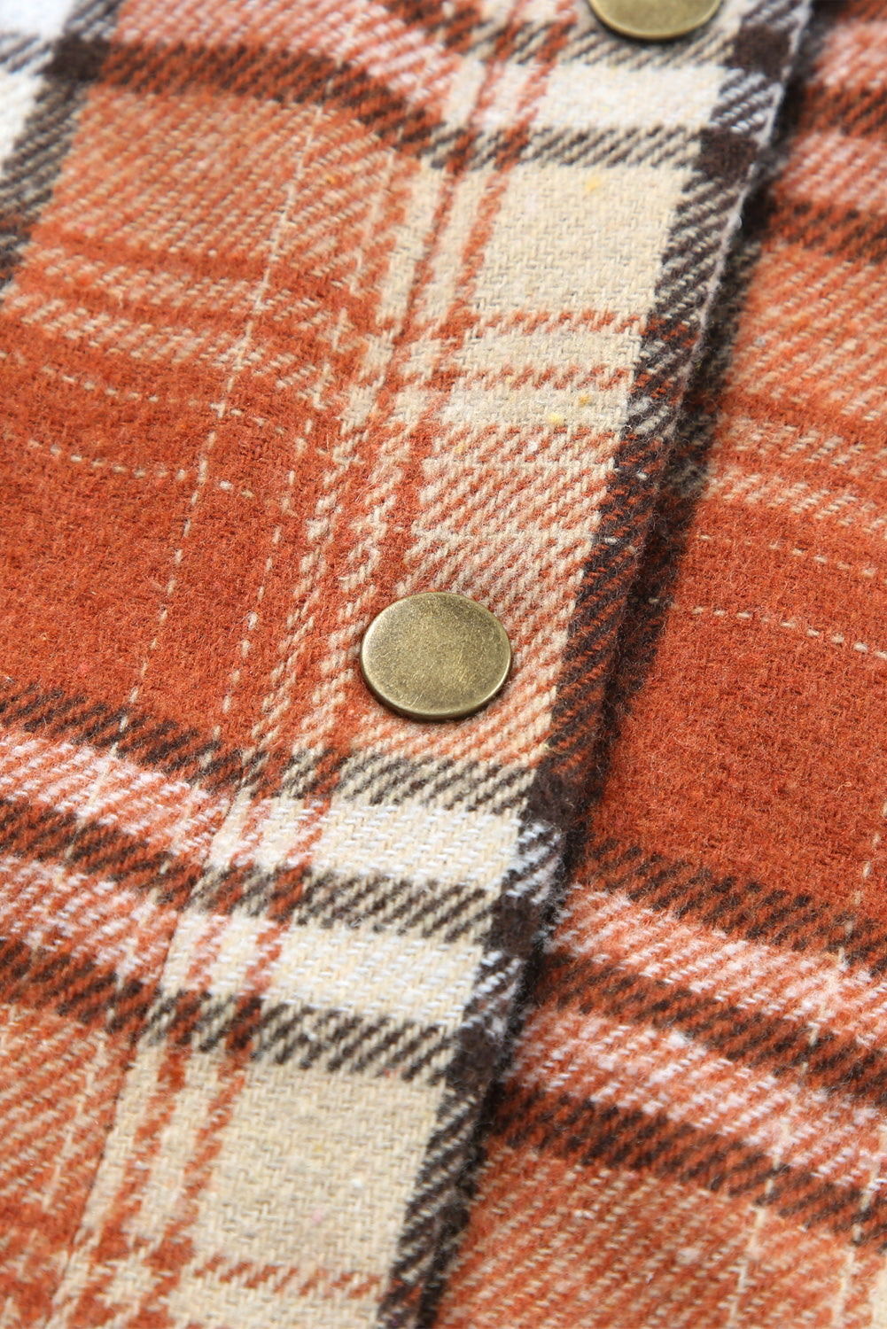 Button Sherpa Lined Hooded Flannel Jacket