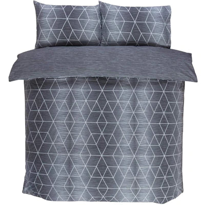 Calvin Geometric Ombre Grey Duvet Cover Set