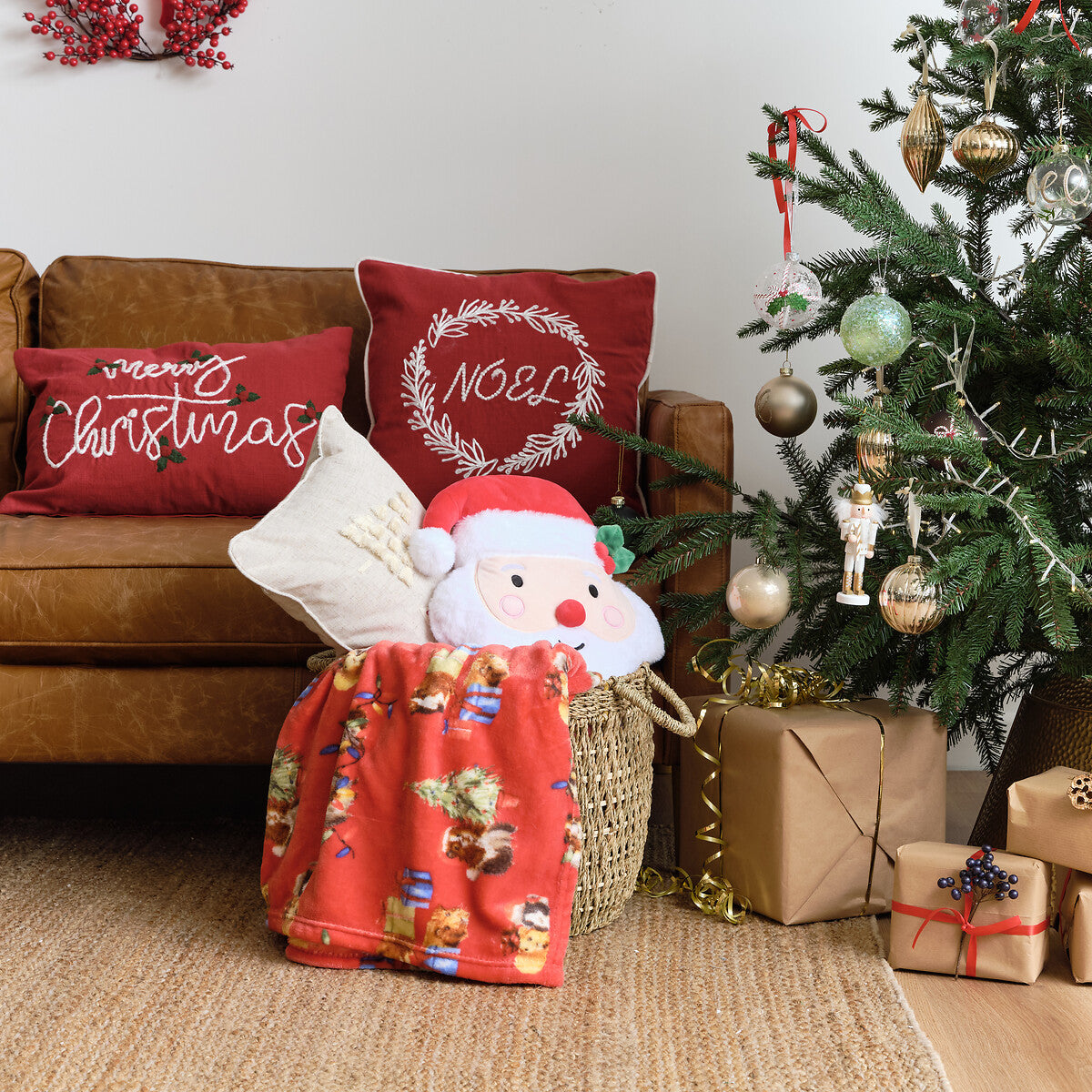 Shaped Santa 3D Cushion by Catherine Lansfield