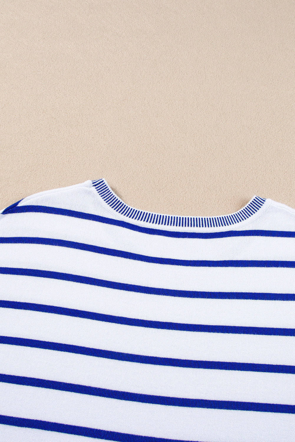 Stripe Knitted Dolman T Shirt