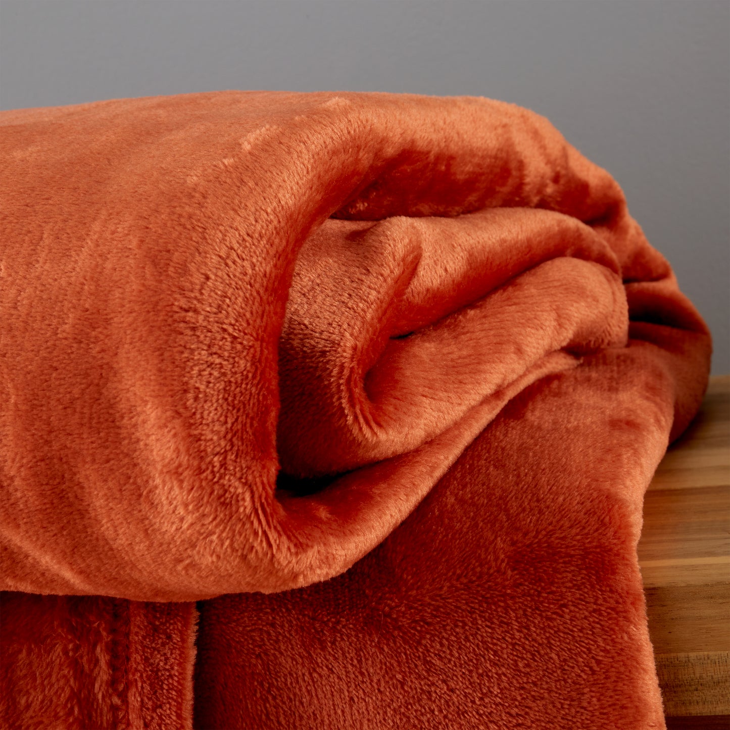 Velvet Touch Raschel Blanket Throw in Burnt Orange by Catherine Lansfield