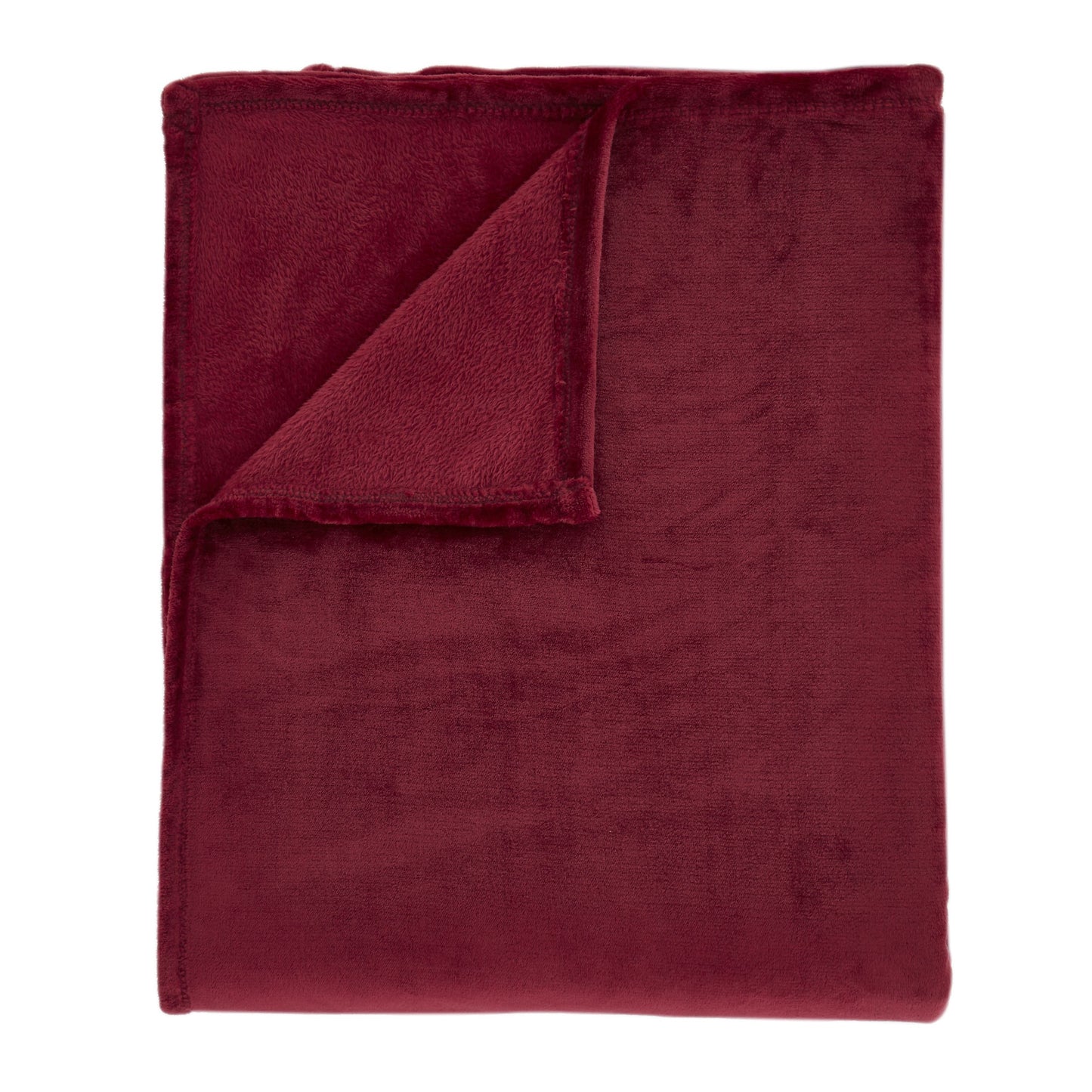 Velvet Touch Raschel Blanket Throw in Red by Catherine Lansfield